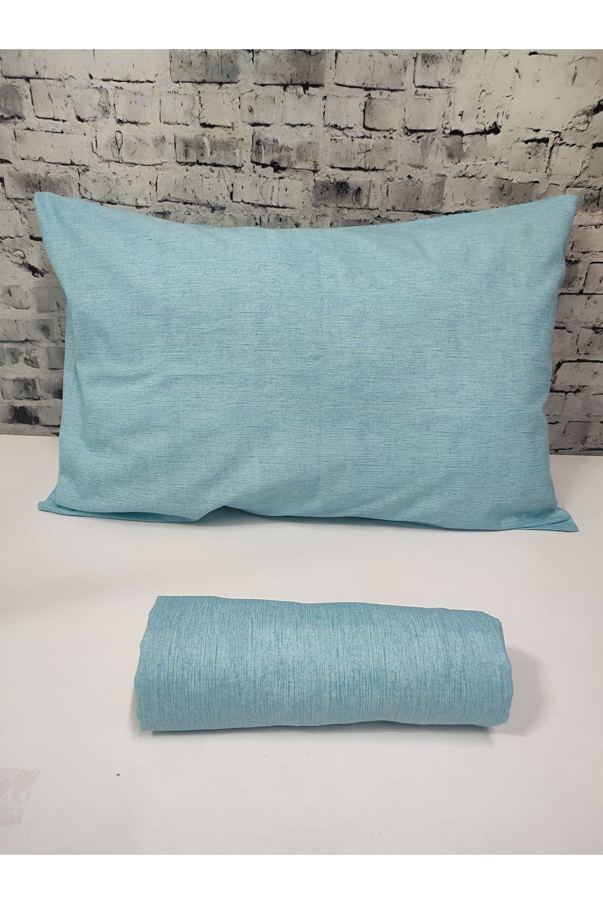 Ranforce Dokuma Lastikli Çarşaf Takımı Düz Renk Yeşil