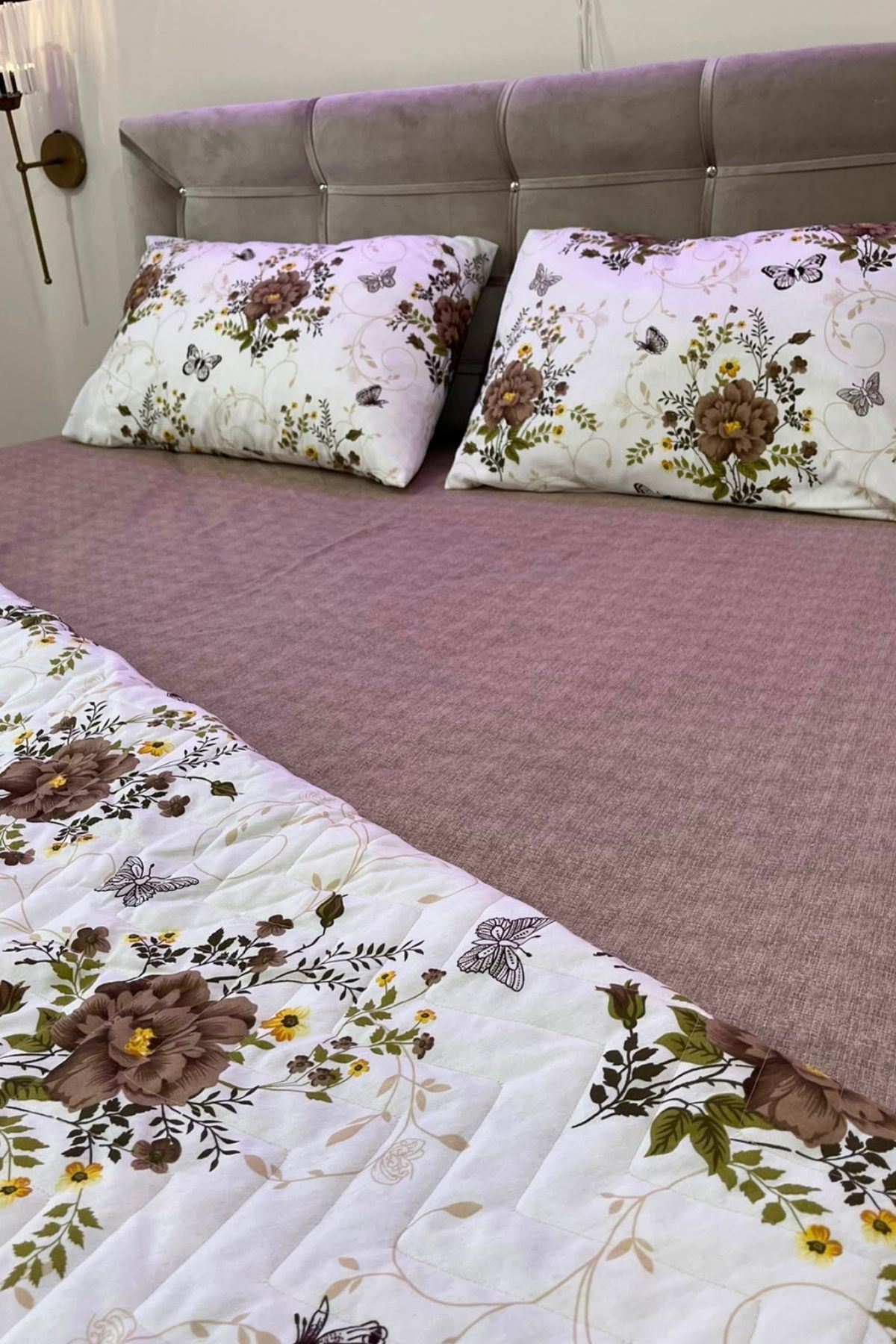 Çift Kişilik Kapitone Çok Amaçlı Pike Kelebek Kahverengi