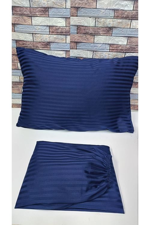 TEK KİŞİLİK SATEN LASTİKLİ ÇARŞAF TAKIMI ( 100X200 & 120X200 ) LACİVERT