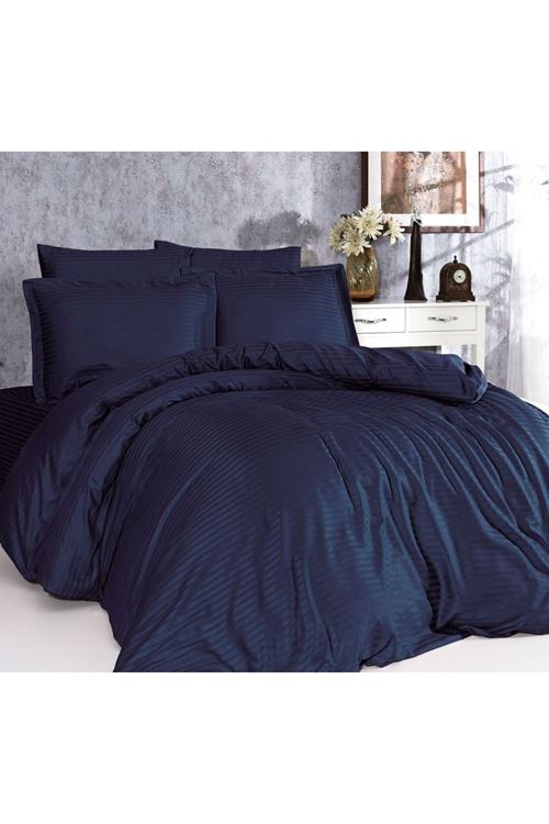 TEK KİŞİLİK SATEN LASTİKLİ ÇARŞAF TAKIMI ( 100X200 & 120X200 ) LACİVERT