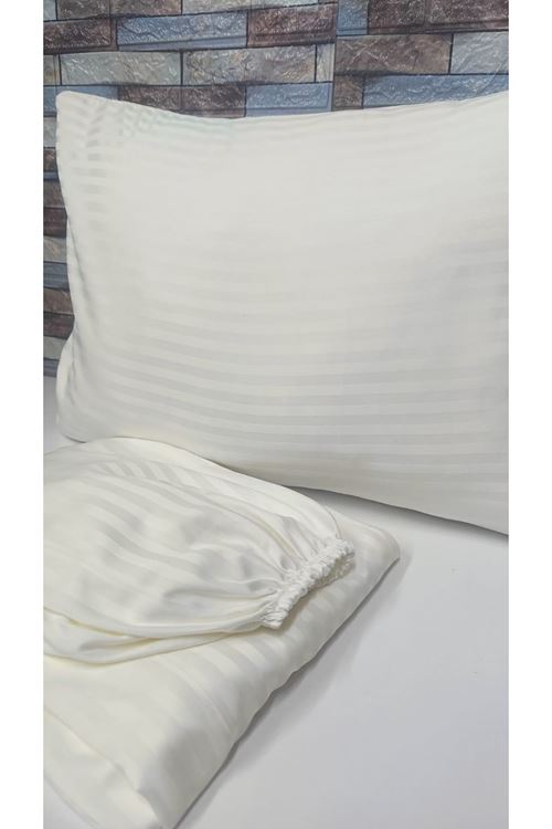 TEK KİŞİLİK SATEN LASTİKLİ ÇARŞAF TAKIMI ( 100X200 & 120X200 ) KREM