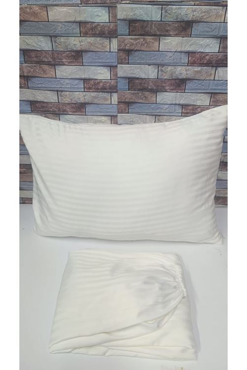 TEK KİŞİLİK SATEN LASTİKLİ ÇARŞAF TAKIMI ( 100X200 & 120X200 ) KREM