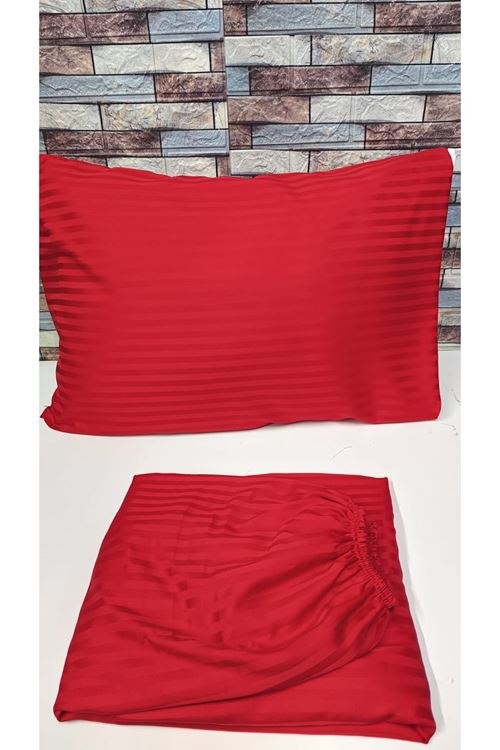 TEK KİŞİLİK SATEN LASTİKLİ ÇARŞAF TAKIMI ( 100X200 & 120X200 ) KIRMIZI