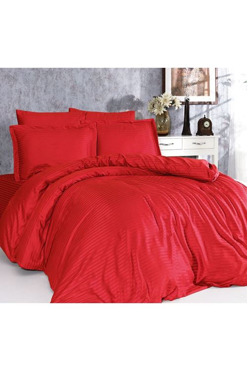 TEK KİŞİLİK SATEN LASTİKLİ ÇARŞAF TAKIMI ( 100X200 & 120X200 ) KIRMIZI