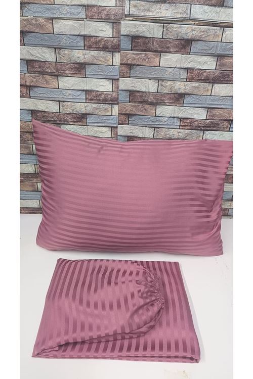 TEK KİŞİLİK SATEN LASTİKLİ ÇARŞAF TAKIMI ( 100X200 & 120X200 ) GÜLKURUSU
