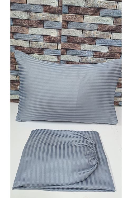TEK KİŞİLİK SATEN LASTİKLİ ÇARŞAF TAKIMI ( 100X200 & 120X200 ) Gri