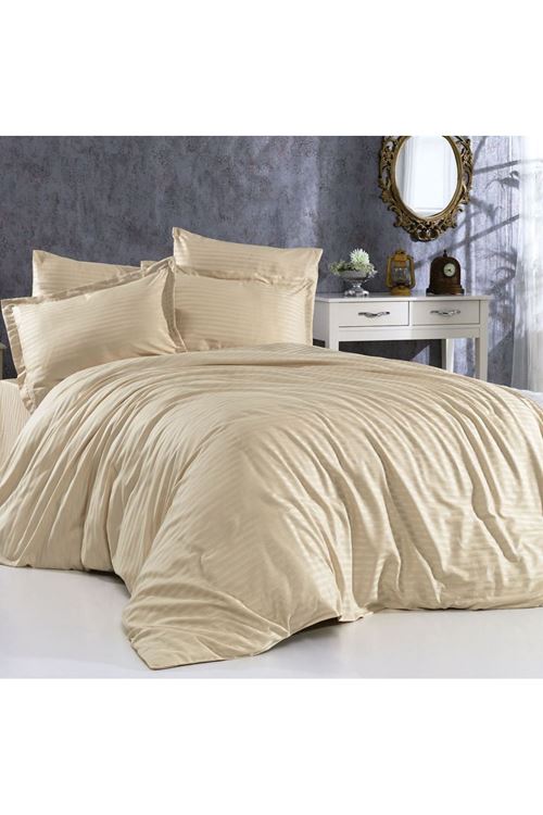 TEK KİŞİLİK SATEN LASTİKLİ ÇARŞAF TAKIMI ( 100X200 & 120X200 ) Bej