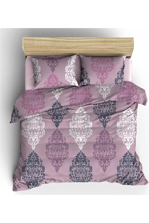 Tek Kişilik Ranforce Kumaş Nevresim Takımı ( Çarşafı Lastikli ) Osmanlı GÜLKURUSU