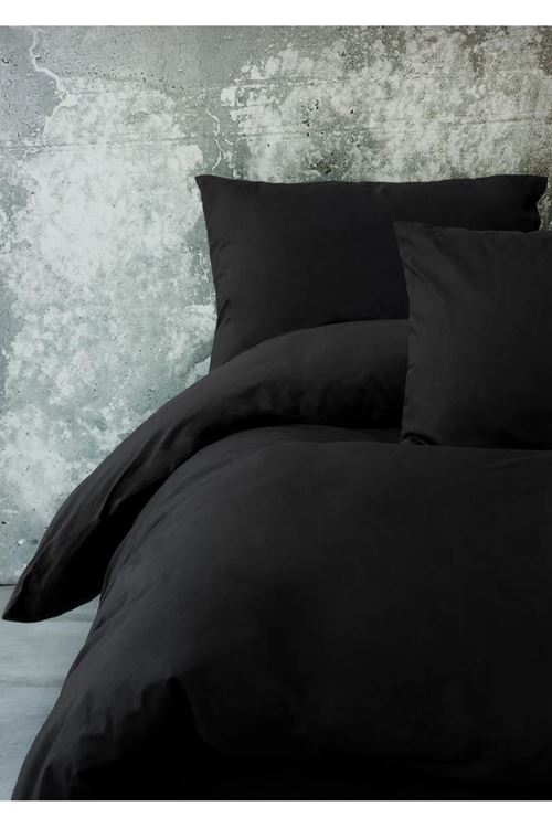 Tek Kişilik Pamuklu Nevresim Seti SİYAH (çarşafsız)