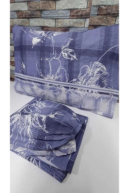 TEK KİŞİLİK PAMUKLU LASTİKLİ ÇARŞAF TAKIMI 100X200 & 120X200 MOR