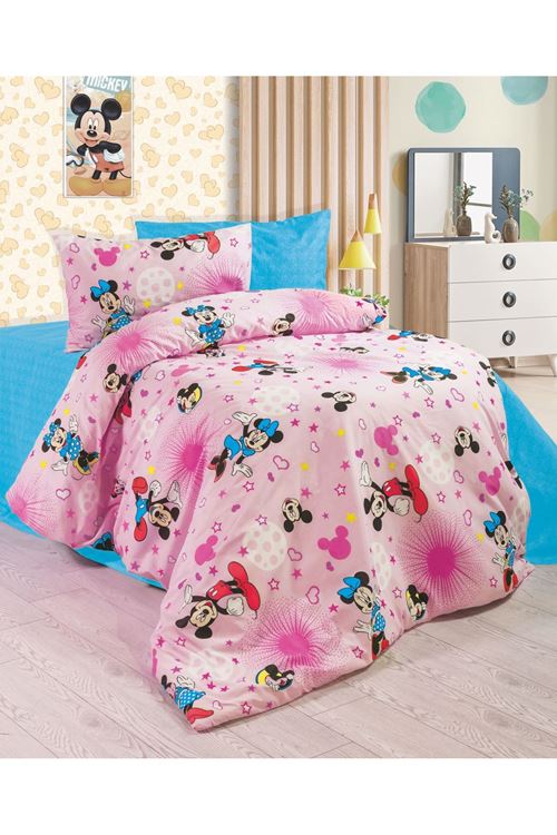 Tek Kişilik 120x200 Lastikli Çarşaf Takımı PEMBE