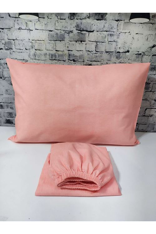 Ranforce Dokuma Lastikli Çarşaf Takımı PUDRA