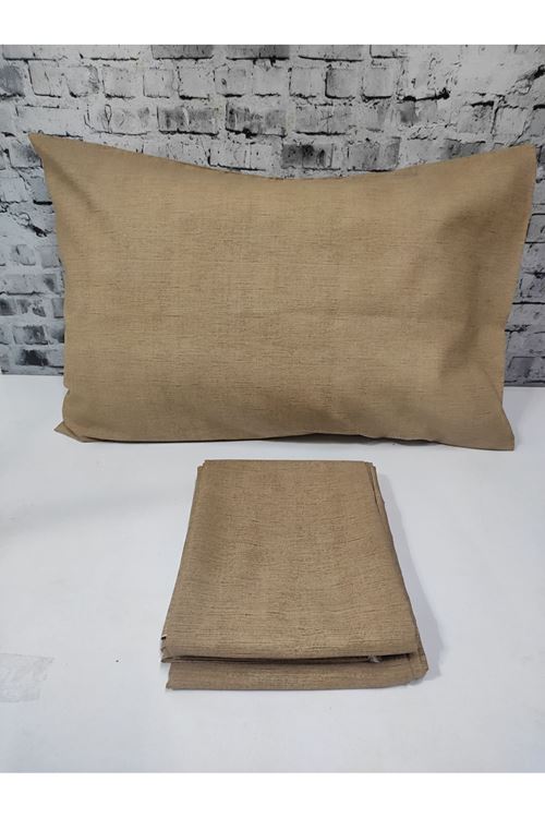 Pamuklu Tek Kişilik Düz Renk Lastikli Çarşaf Takımı KAHVERENGİ