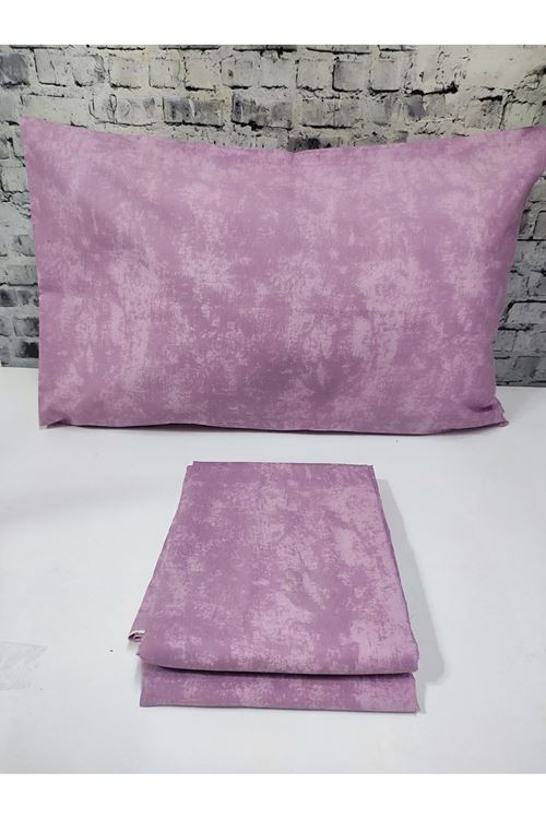 Pamuklu Tek Kişilik Düz Renk Lastikli Çarşaf Takımı GÜLKURUSU