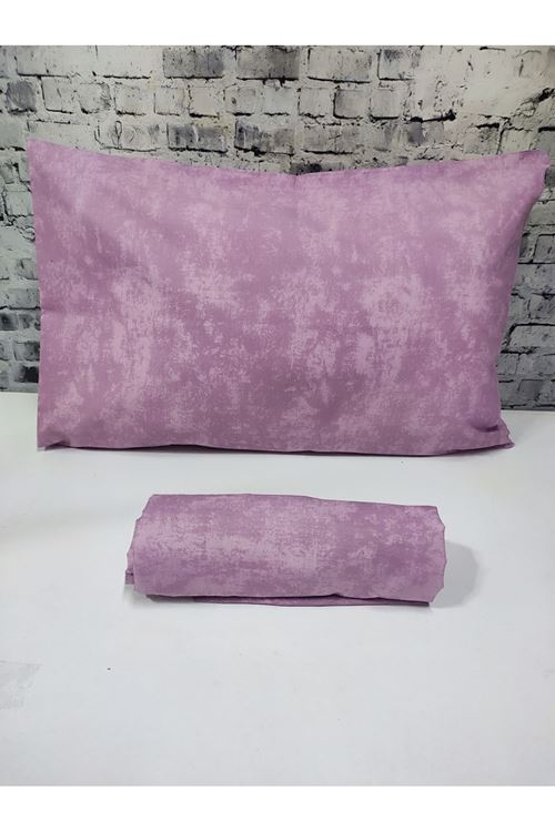 Pamuklu Tek Kişilik Düz Renk Lastikli Çarşaf Takımı GÜLKURUSU