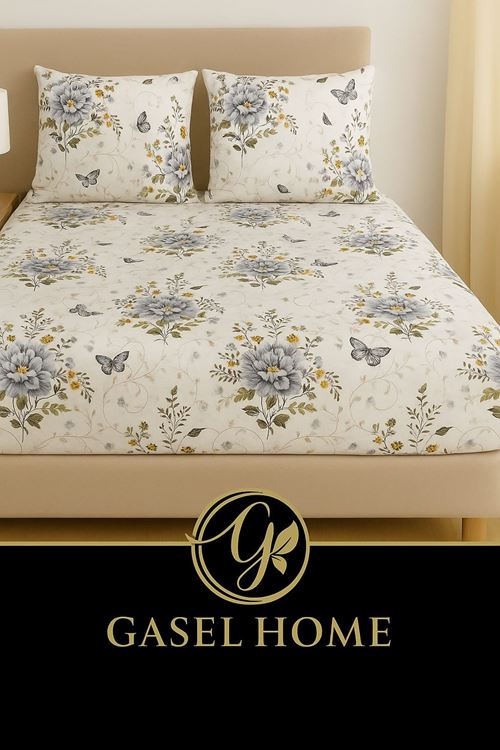 PAMUKLU RANFORCE KUMAŞ TEK KİŞİLİK LASTİKLİ ÇARŞAF TAKIMI (100X200 & 120X200) GRİ