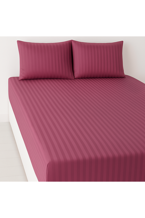 ÇİFT KİŞİLİK SATEN LASTİKLİ ÇARŞAF TAKIMI ( 160X200 & 180X200 ) GÜLKURUSU