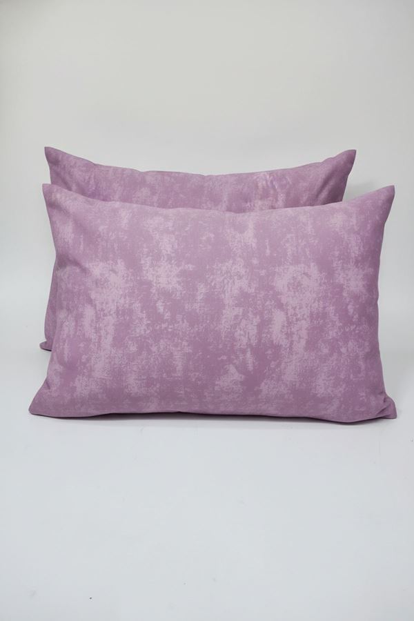 Düz Renk Pamuklu Kumaş Yastık Kılıfı Gülkurusu