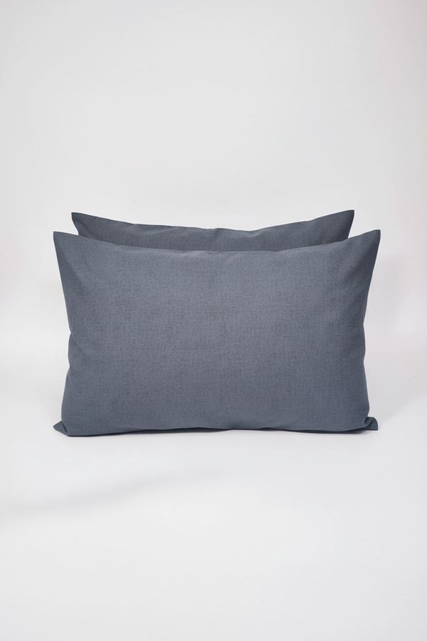 Düz Renk Pamuklu Kumaş Yastık Kılıfı Antrasit