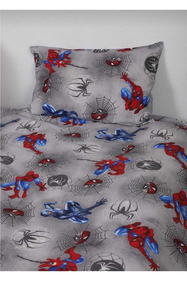 Tek Kişilik Örümcek Dokuma Ranforce Kumaş Lastikli Çarşaf Takımı GRİ