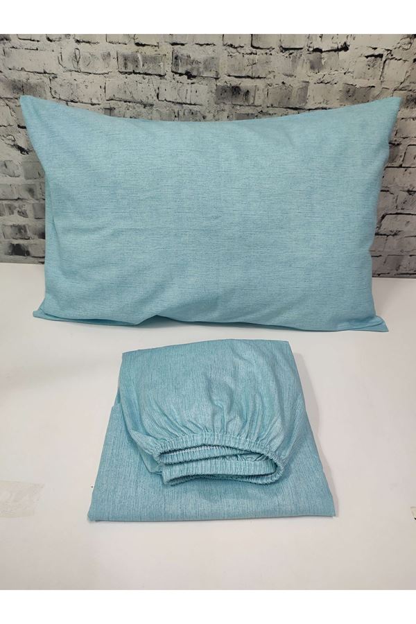 Ranforce Dokuma Lastikli Çarşaf Takımı Düz Renk Yeşil