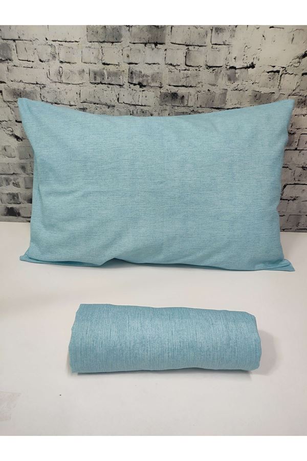 Ranforce Dokuma Lastikli Çarşaf Takımı Düz Renk Yeşil