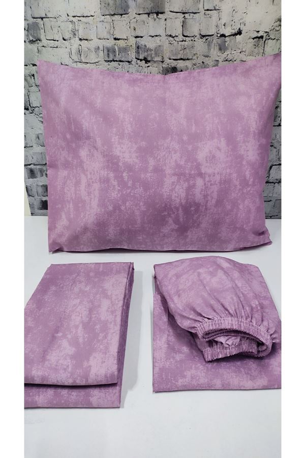 180 X 200 Battal Boy Lastikli Çarşaf Düz Renk Nevresim Takımı Gülkurusu