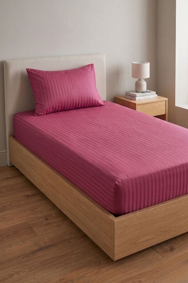 TEK KİŞİLİK SATEN LASTİKLİ ÇARŞAF TAKIMI ( 100X200 & 120X200 ) GÜLKURUSU