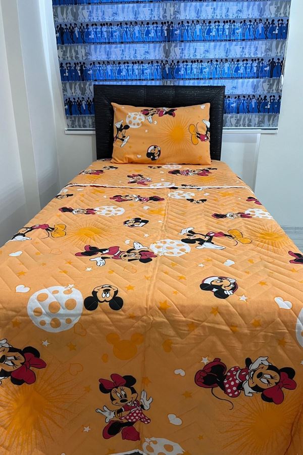 Tek Kişilik Kapitone Çok Amaçlı Pike Mickey Mouse Turuncu