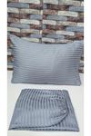 Tek Kişilik Saten Lastikli Çarşaf Takımı ( 100X200 & 120X200 ) Gri