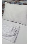 TEK KİŞİLİK SATEN LASTİKLİ ÇARŞAF TAKIMI ( 100X200 & 120X200 ) BEYAZ