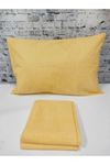 Ranforce Dokuma Lastikli Çarşaf Takımı Düz renk Sarı