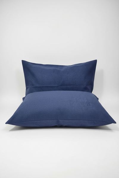 Düz Renk Pamuklu Kumaş Yastık Kılıfı Lacivert