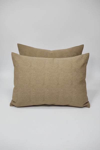 Düz Renk Pamuklu Kumaş Yastık Kılıfı Kahverengi