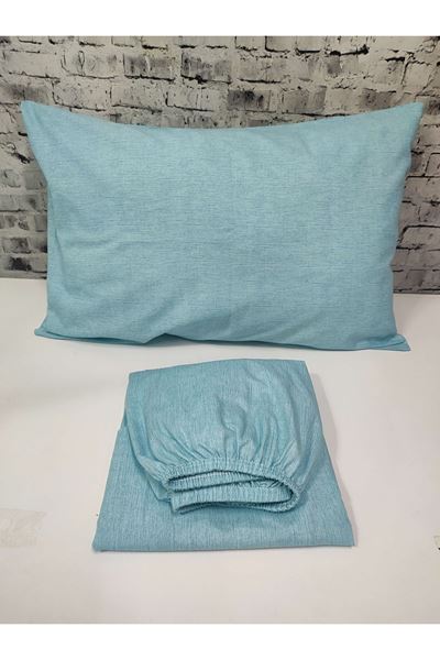 Ranforce Dokuma Lastikli Çarşaf Takımı Düz Renk Yeşil