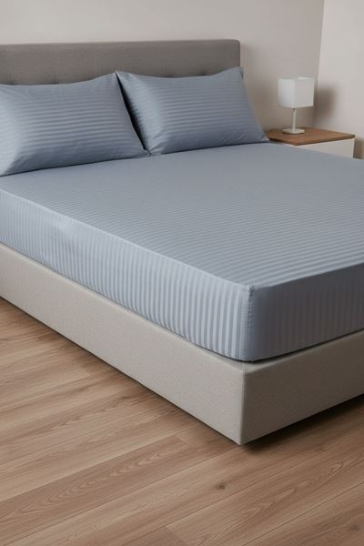 ÇİFT KİŞİLİK SATEN LASTİKLİ ÇARŞAF TAKIMI ( 160X200 & 180X200 ) GRİ