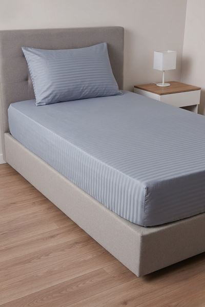 TEK KİŞİLİK SATEN LASTİKLİ ÇARŞAF TAKIMI ( 100X200 & 120X200 ) Gri