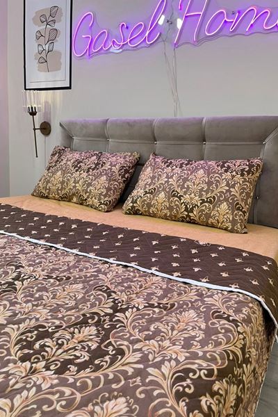 Çift Kişilik Kapitone Çok Amaçlı Pike Osmanlı Kahverengi